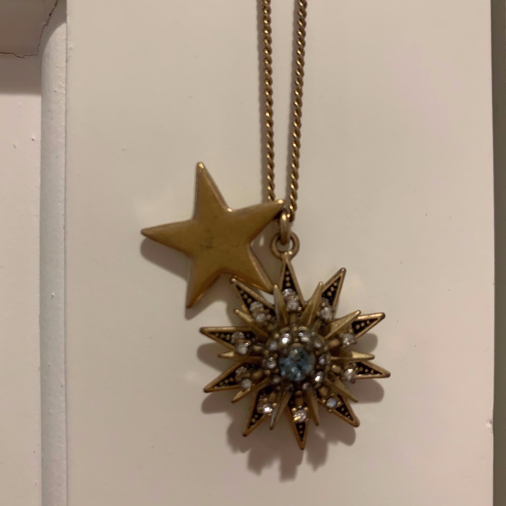 Authentic J. Crew Double Star Pendant Necklace